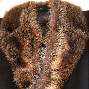 MEN’S HARVE BENARD WOOL AND FUR TOPCOAT